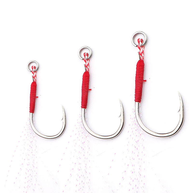 Fishing Hook Barbless - 20 sztuk/worek Fishing Cast Jigs Assist