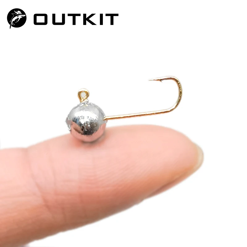 OUTKIT 10szt Mini Jig Head Hoo – Fishing Hook Offset recenzja i cena