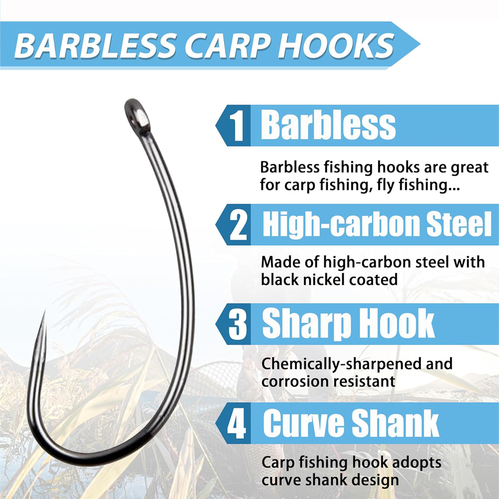 180PCS Zestaw haczyków wędkars – Fishing Hook Barbless recenzja i cena